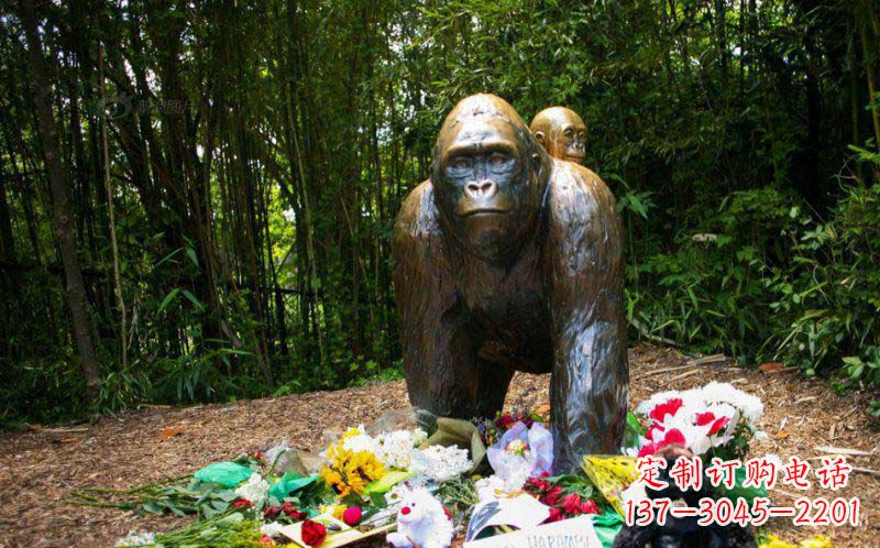 沈阳装饰空间的精美猩猩铜雕