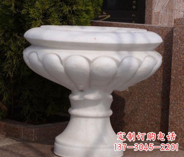 沈阳中领雕塑——汉白玉花盆石雕