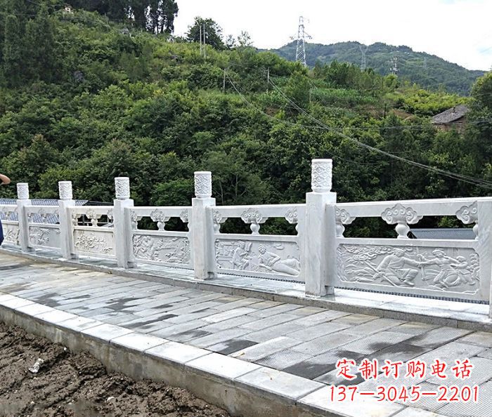 沈阳专为公园景观定制的大理石栏板石雕