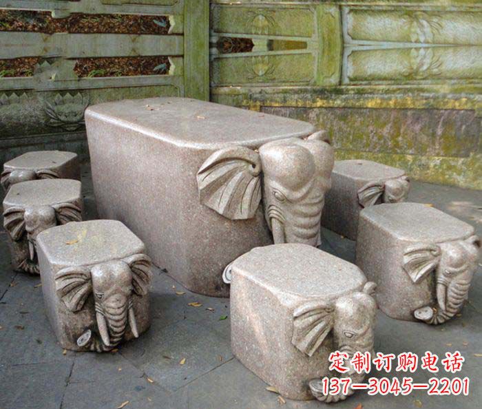 沈阳精美小象大理石雕塑