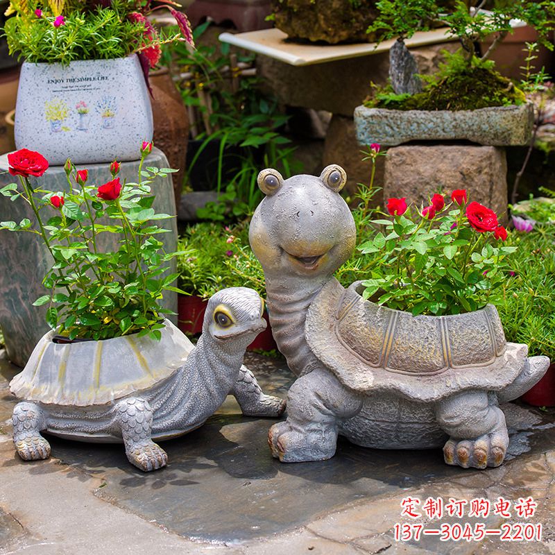 沈阳铸铁乌龟花盆雕塑