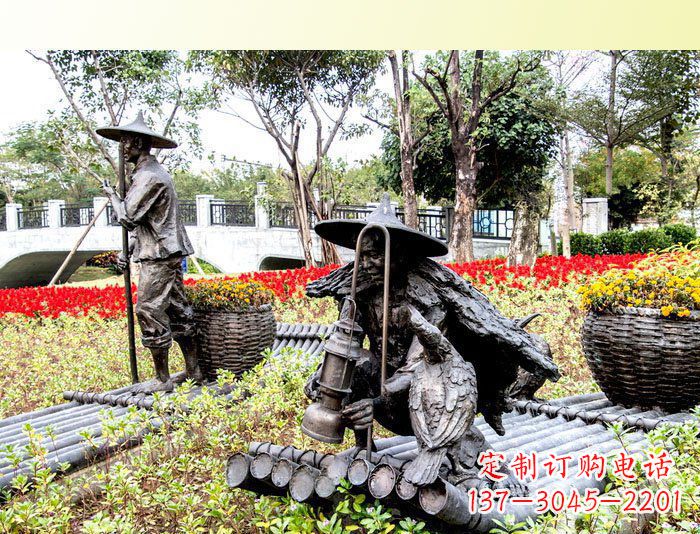 沈阳把渔民的生活经历融入雕塑——公园人物渔夫铜雕塑