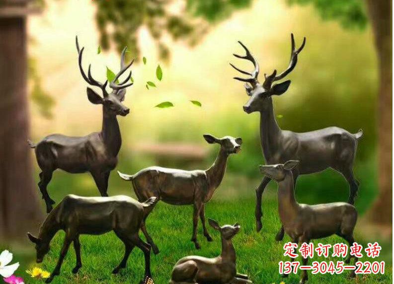 沈阳公园动物铜雕塑