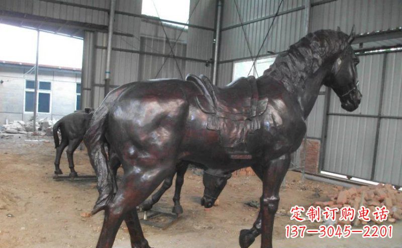 沈阳公园铜马动物铜雕