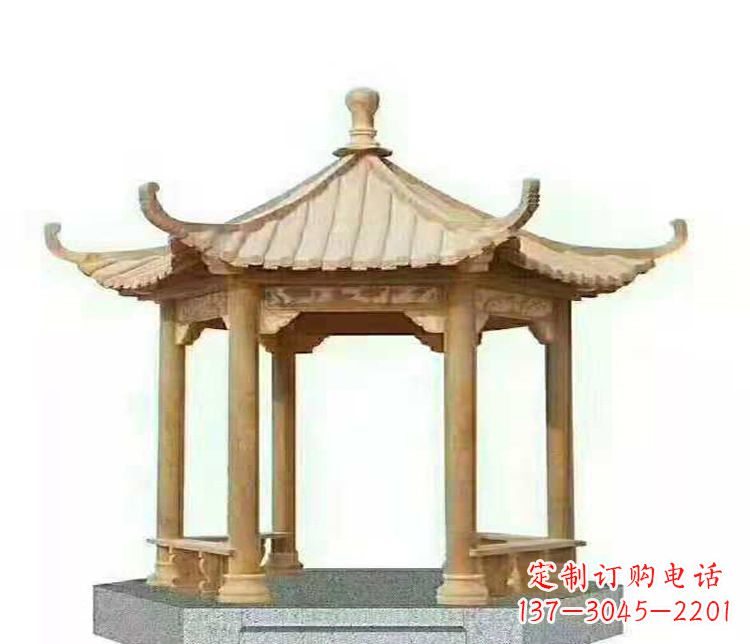 沈阳晚霞凉亭石雕