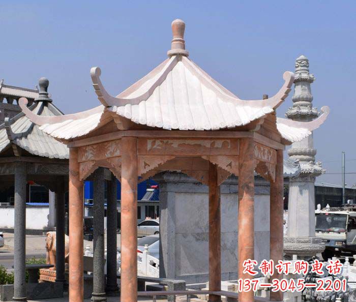沈阳中领雕塑设计凉亭雕塑，清新简约添美感