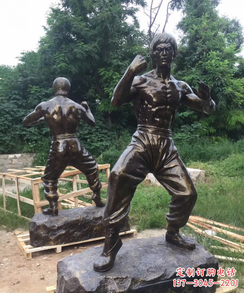 沈阳功夫之王李小龙铜雕112