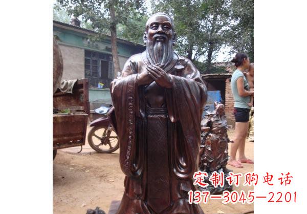 沈阳人物雕塑精美玻璃钢仿铜雕塑——孔子系列