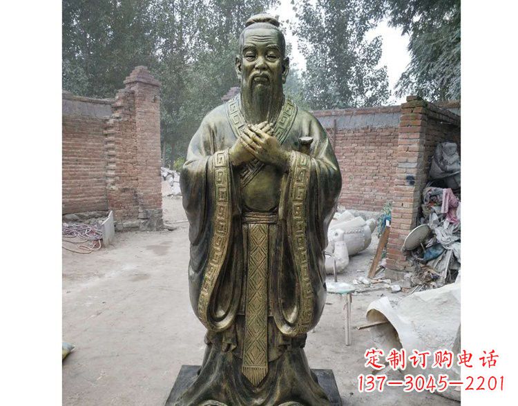 沈阳古代名人先师孔子铜雕