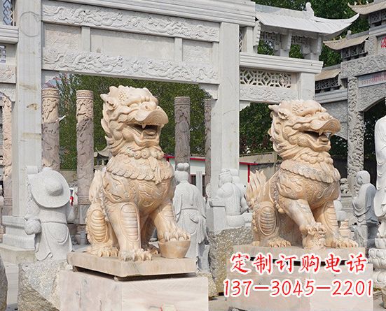 沈阳古典神麒麟石雕,传承古老文化