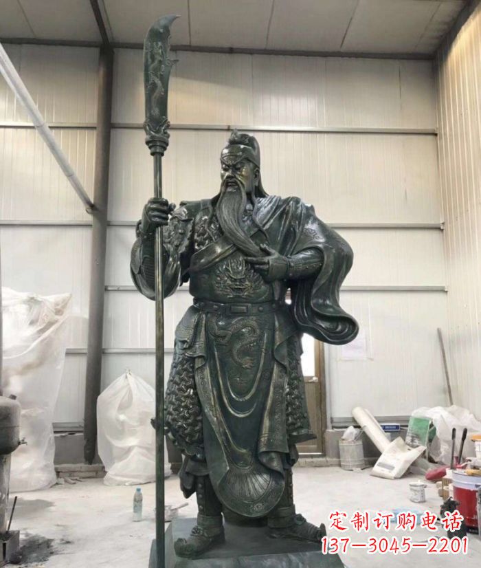 沈阳关公人物铜雕 (2)