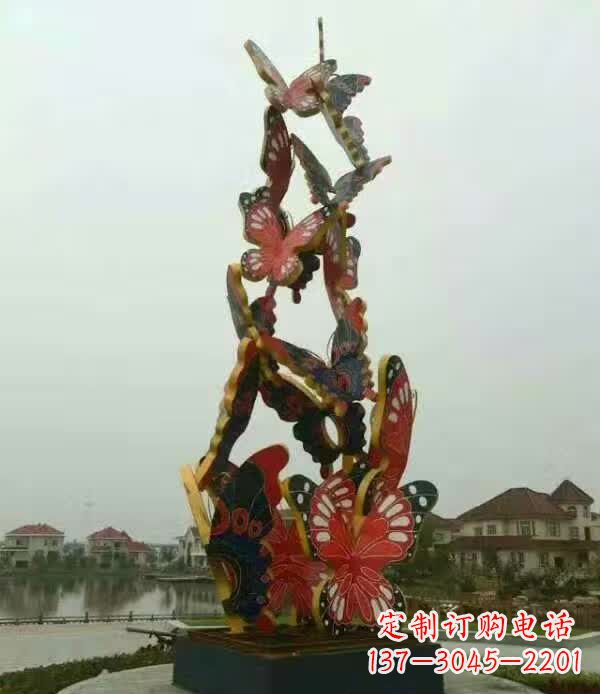 沈阳中领雕塑:精美不锈钢蝴蝶雕塑
