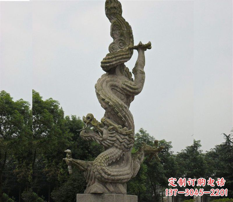 沈阳广场大理石龙雕塑