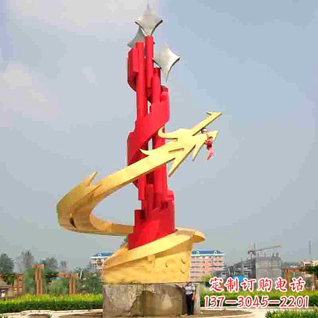 沈阳广场龙形景观不锈钢雕塑