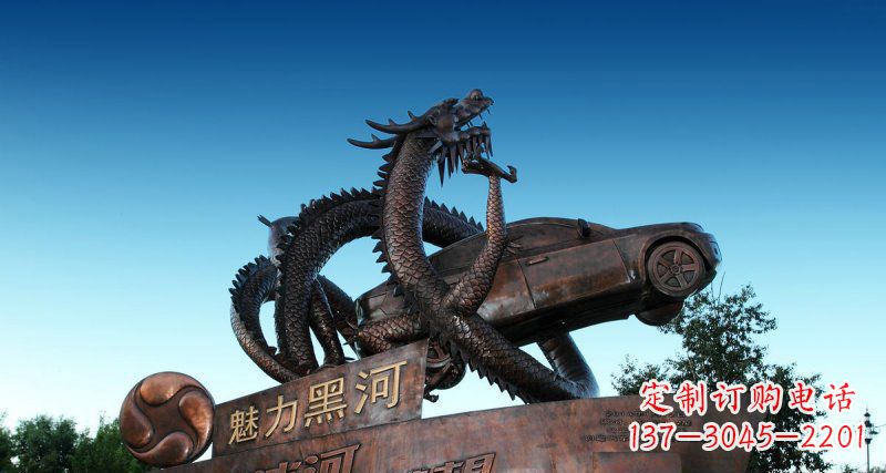 沈阳广场神龙汽车铜雕
