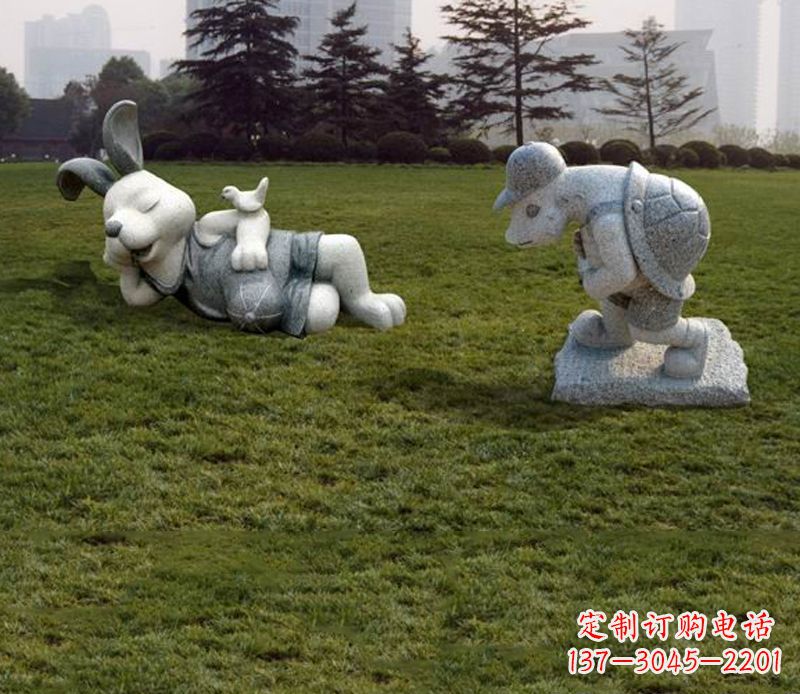 沈阳中领雕塑独特的石雕兔子