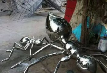 沈阳中领雕塑|不锈钢蚂蚁雕塑