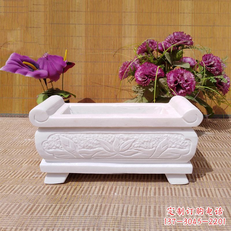 沈阳汉白玉石特色香炉雕塑
