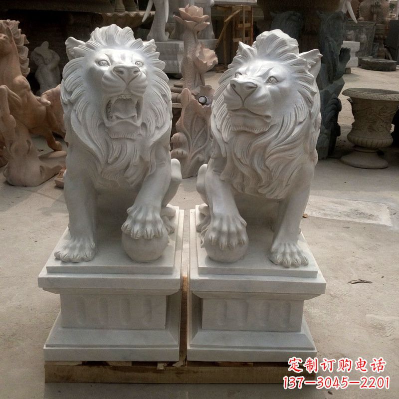 沈阳汇丰狮子石雕塑