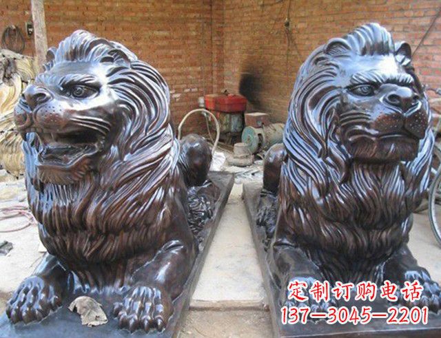沈阳汇丰狮子铜雕塑是由中领雕塑制作的一款狮子…