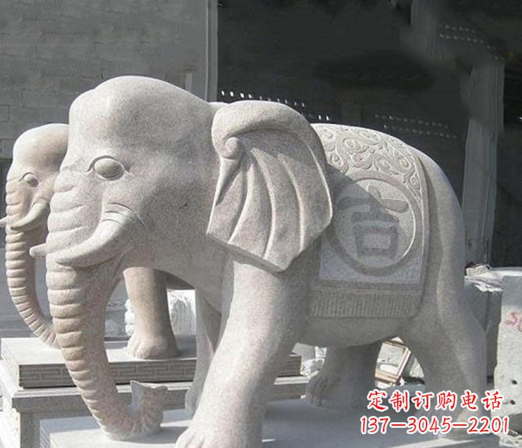 沈阳吉祥大理石大象雕塑,古典雅致、品质优质