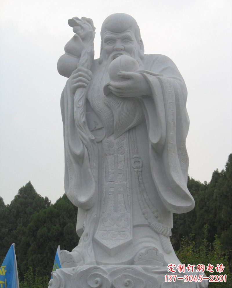 沈阳大理石老寿星雕塑,重现传统文化的美好