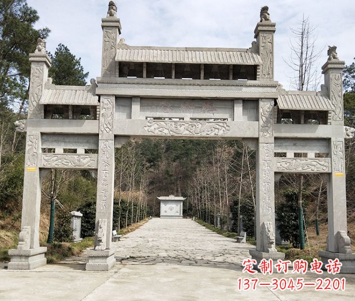 沈阳中领雕塑定制牌坊石雕