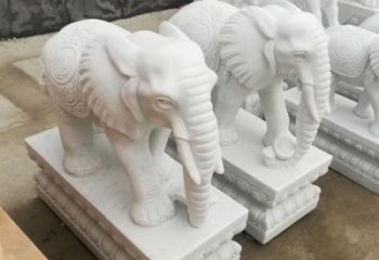 沈阳增添吉祥气息的玉质大象雕塑