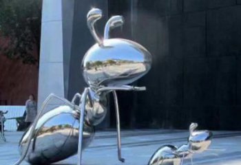 沈阳不锈钢蚂蚁雕塑，抛光镜面，精致精美