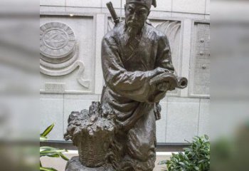 沈阳中领雕塑自主研发了高雅李时珍铜雕，它以历…