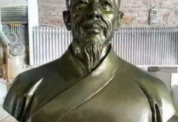 沈阳李时珍头像铜雕，为纪念传奇祖国医学家