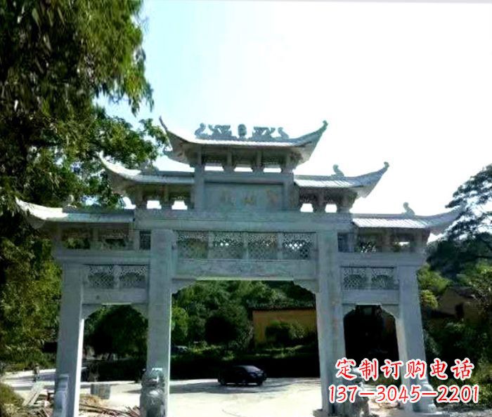沈阳艺术般的精美大理石牌坊雕塑,为您的家增添高雅气质