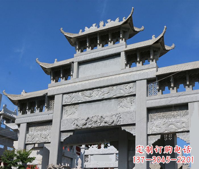 沈阳定制牌坊石雕,纪念无价的美好记忆