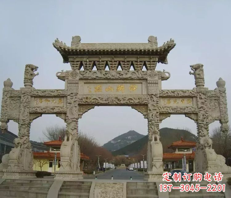沈阳铭刻美好时光,中领雕塑牌坊石雕