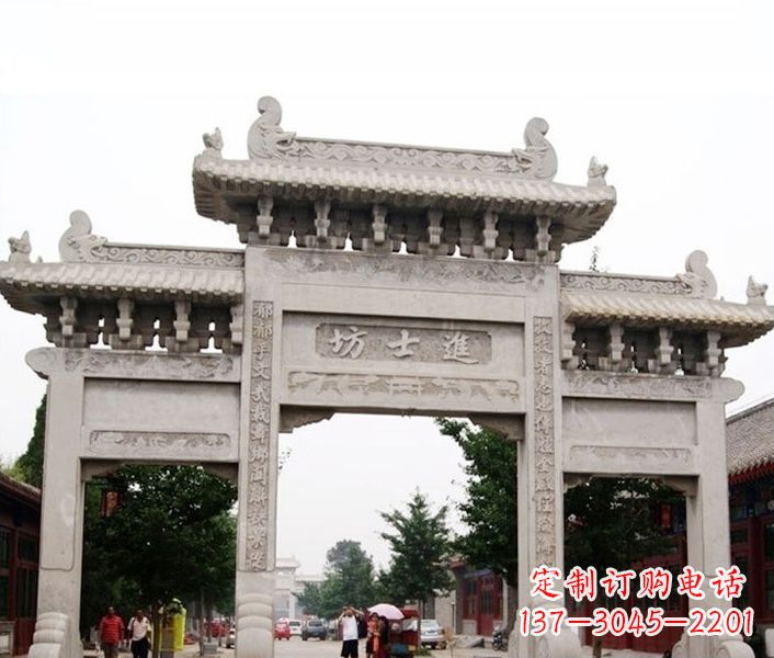 沈阳艺术匠心打造的石雕牌坊