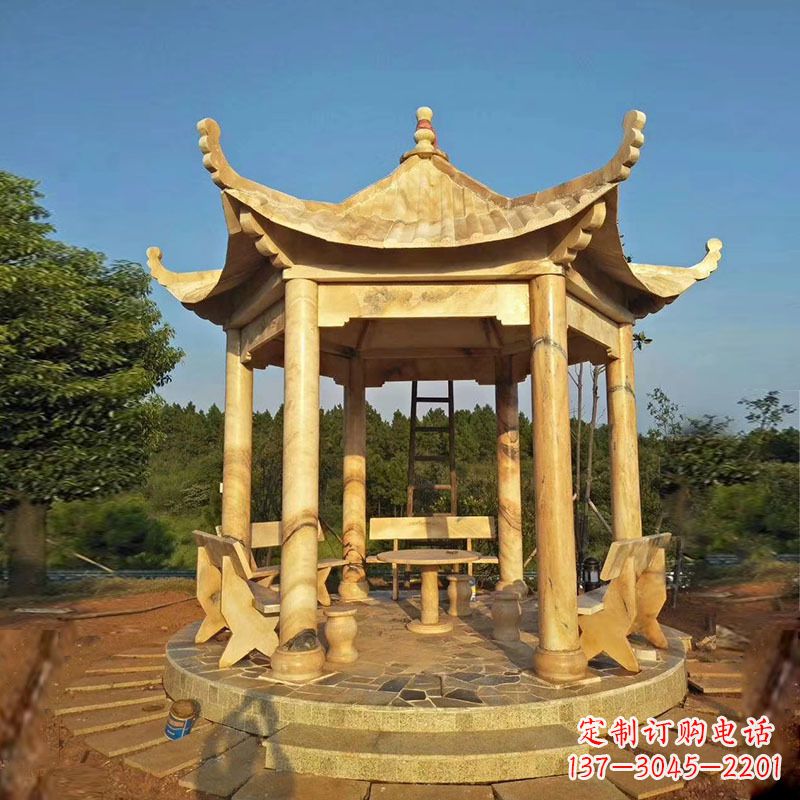 沈阳新颖优雅的六角凉亭雕塑