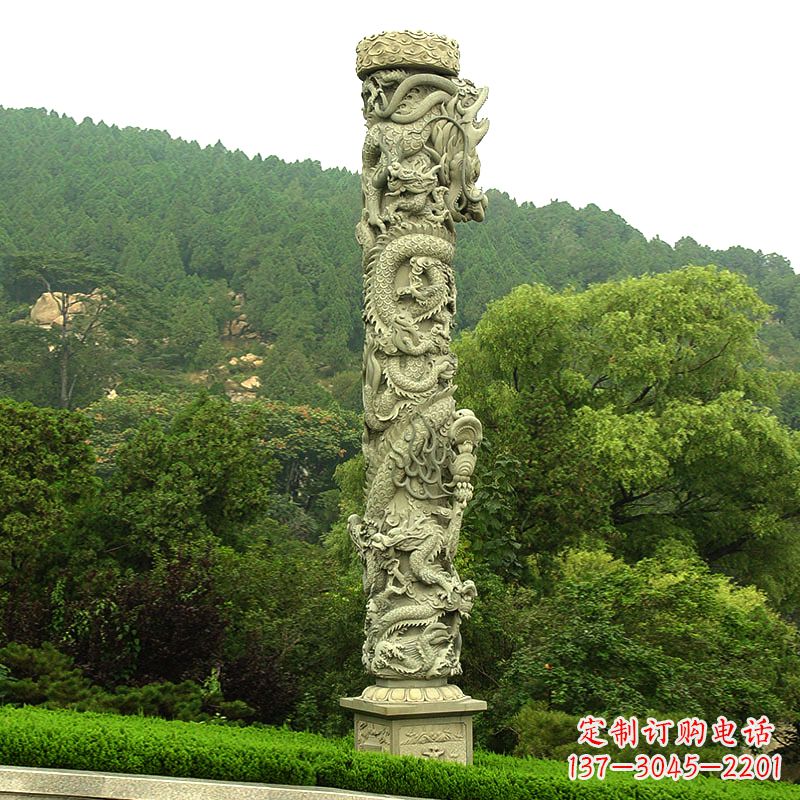 沈阳石雕龙柱-景区园林装饰文化柱