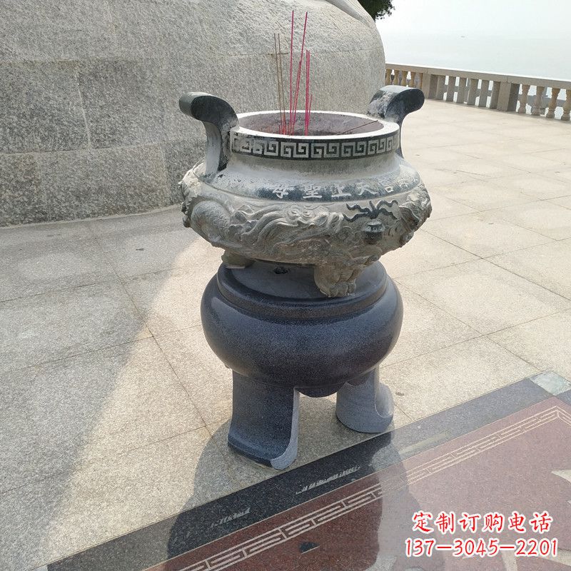 沈阳石雕圆香炉