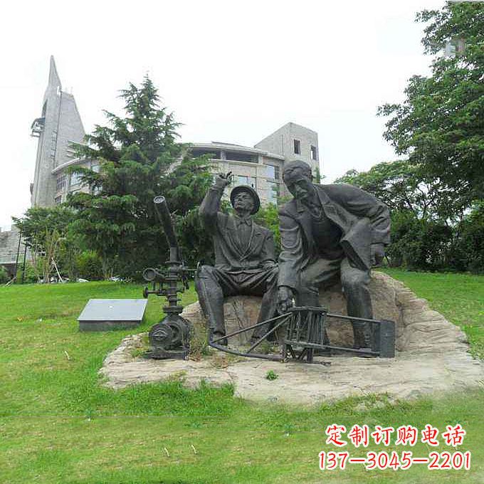 沈阳世界名人美国著名发明家莱特兄弟公园名人雕塑