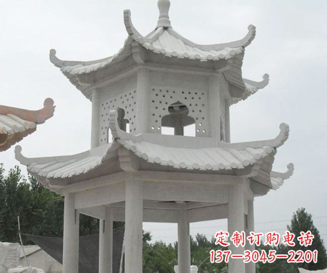 沈阳双层大理石凉亭石雕