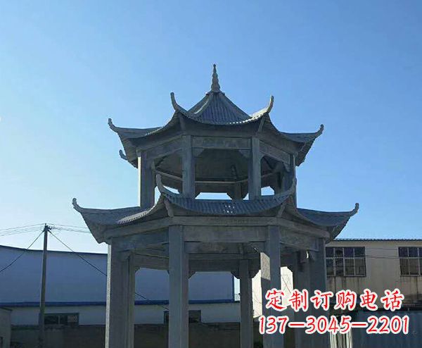 沈阳双层仿古石凉亭石雕_1