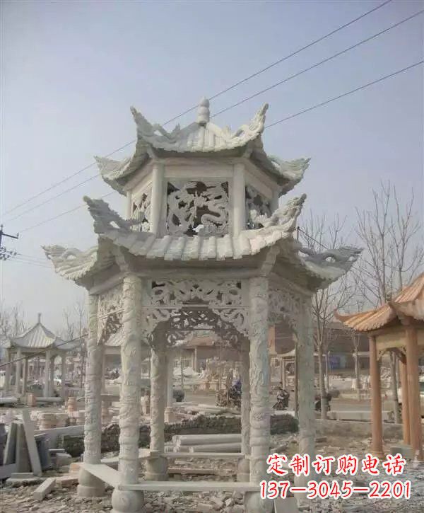 沈阳双层凉亭石雕