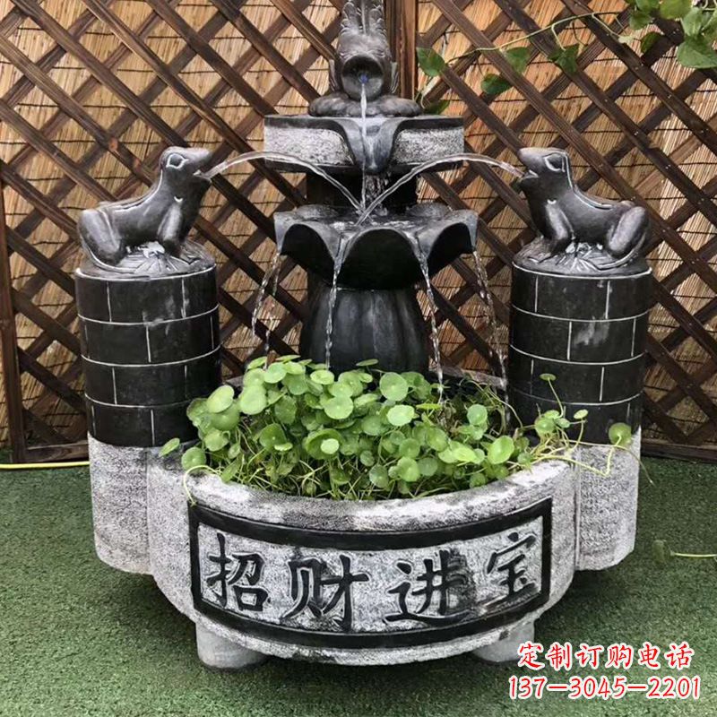 沈阳双层喷泉石雕