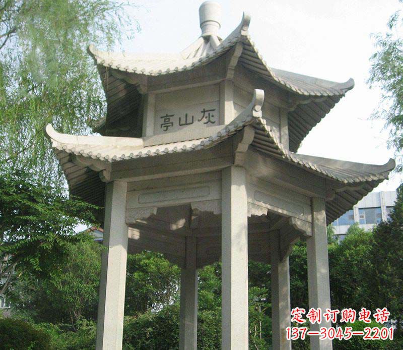 沈阳双层石凉亭石雕
