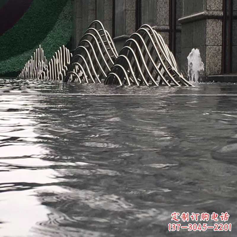 沈阳水池水景假山不锈钢