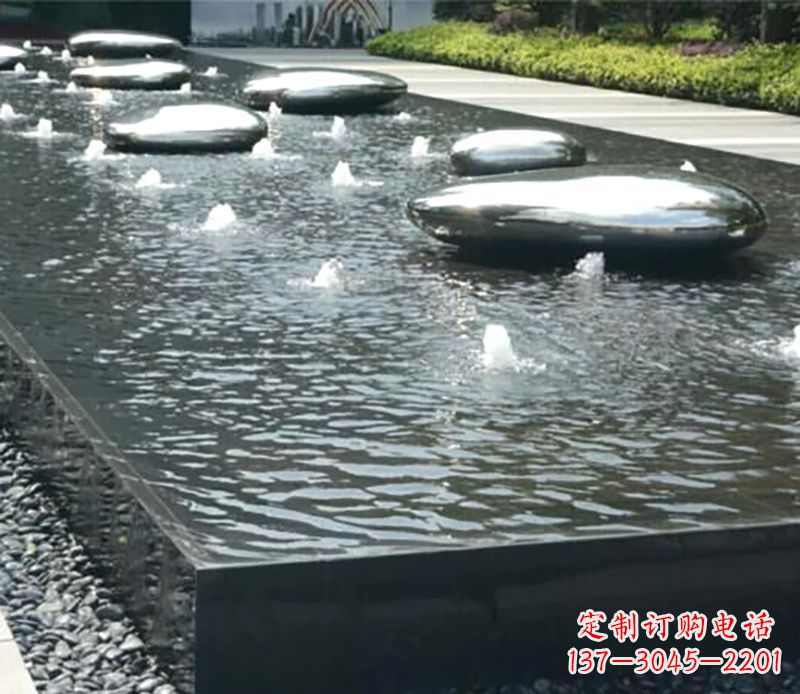 沈阳水滴水池不锈钢雕塑