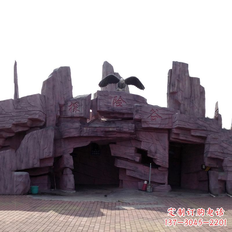 沈阳水泥塑石大门景观假山