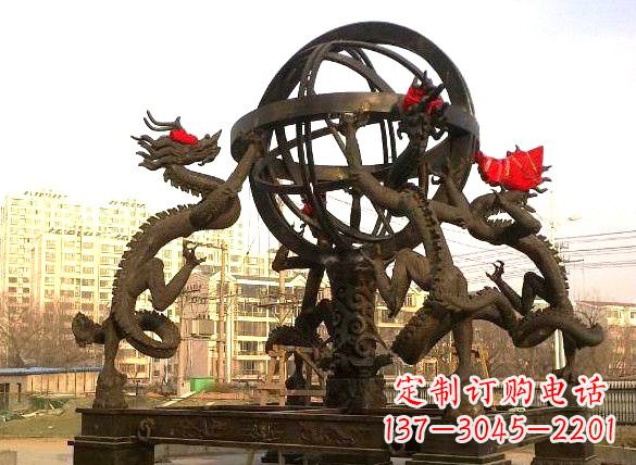 沈阳四龙戏珠城市景观铜雕