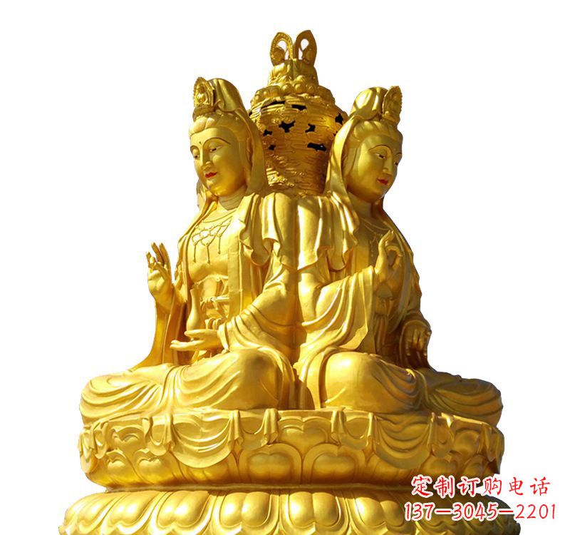 沈阳四面观音菩萨铜像