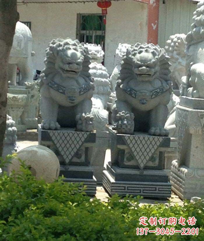 沈阳寺庙景观仿古石狮子